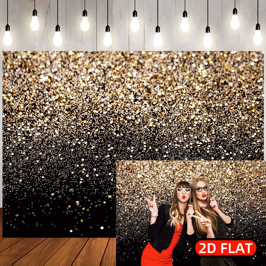 Svart og gull glittereffekt - fotobakgrunn 230x180-goods Svart og gull glittereffekt - fotobakgrunn 230x180